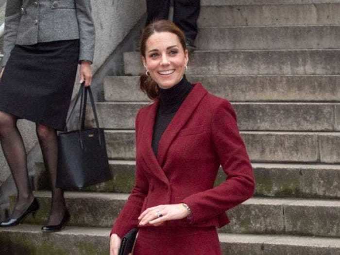 Nothing screams "fall" more than this matching maroon blazer and skirt ensemble.