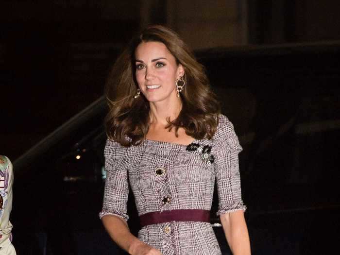 She wore a plaid midi dress to an event at the Victoria & Albert Museum a week later.