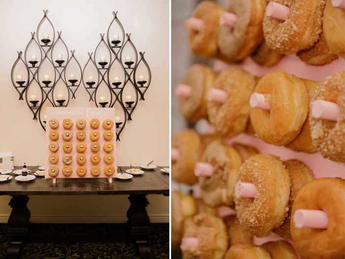 The couple also brought personality to their event with a doughnut bar.