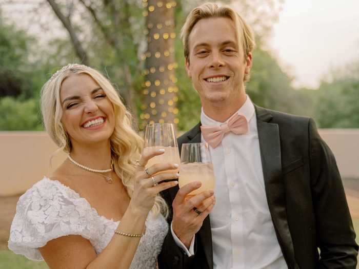 The couple also had a custom, tequila-based drink at the event.