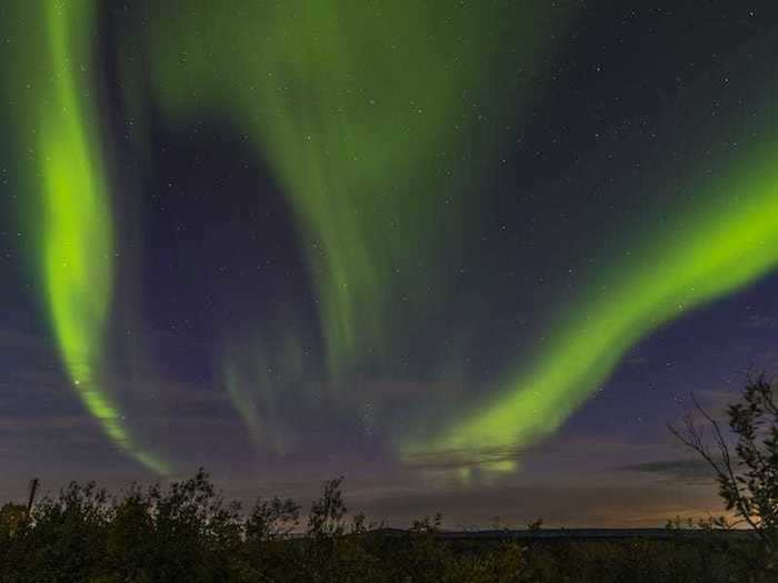 ALASKA: Gaze at the Northern Lights at a resort in Fairbanks.