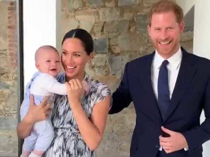 Harry beamed with pride as he and Markle took Archie on an engagement during their royal tour of South Africa in September 2019.