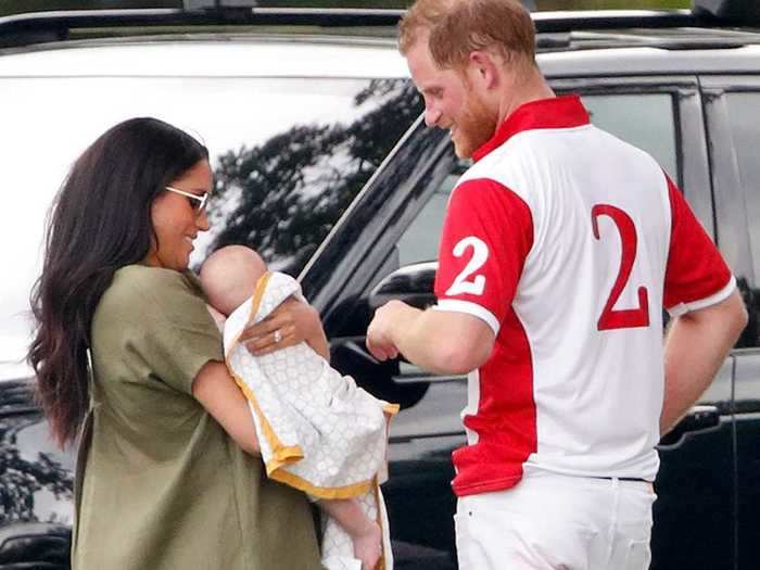 The family of three spent quality time together at Harry