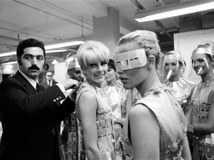 Paco Rabanne was best known for his space-age inspired designs throughout the late 1960s.