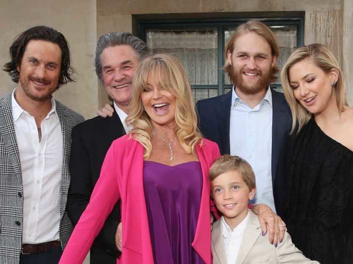 Oliver and Kate Hudson are close with their unofficial stepfather Kurt Russell and their half-sibling Wyatt.