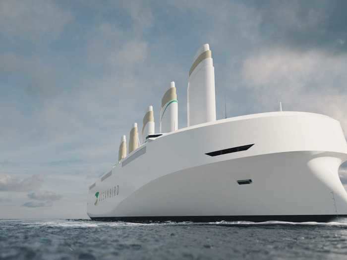 Oceanbird is designed to carry 7,000 cars, but Wallenius plans to apply the same technology to other types of ships, like cruise ships.