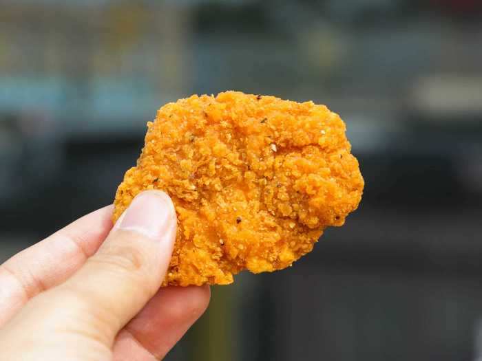 The most obvious difference is the texture of the nugget. McDonald