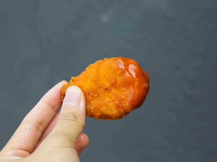 The sauce certainly packs the heat in a way the nugget itself doesn