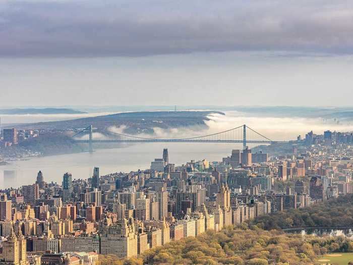 And in the distance, the George Washington Bridge.