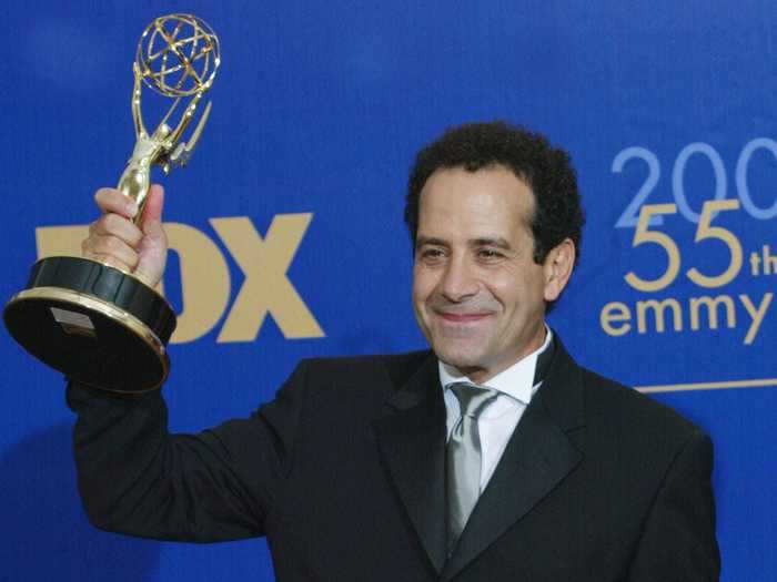 Tony Shalhoub rocked a clean-shaven face for his first Emmy appearance in 2003, when he won outstanding lead actor in a comedy series for "Monk."