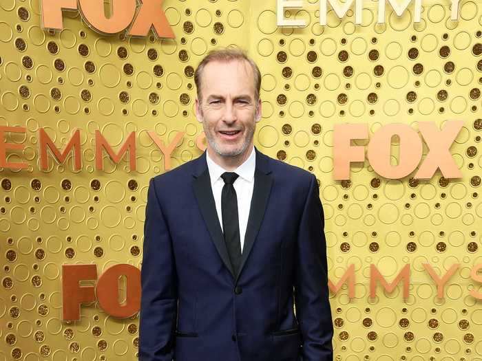 Odenkirk opted for a trendy navy suit at the 2019 Emmys, where he was nominated for outstanding lead actor in a drama series for "Better Call Saul."