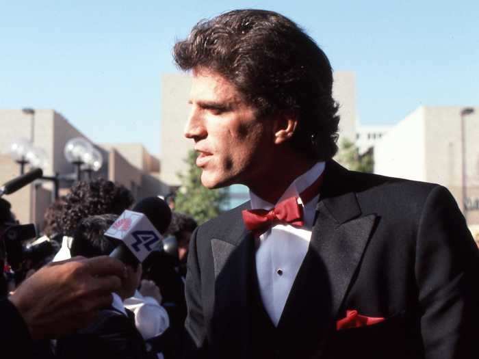 Ted Danson rocked a classic tuxedo at his first Emmys in 1983, but added a splash of color with a red bow tie and pocket square. Danson was nominated for "Cheers," which finished last in the ratings that year but was a critical darling.