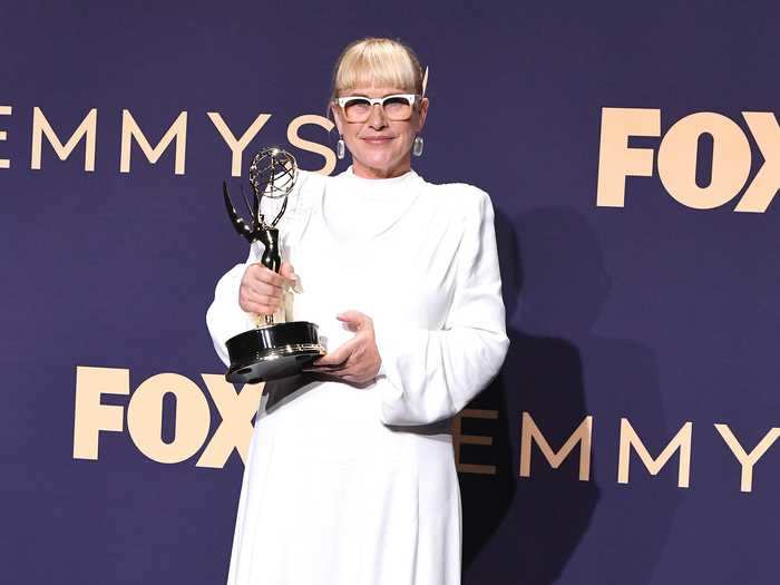 Arquette showed off a modern fringe at the 2019 Emmys, where she won the award for outstanding supporting actress in a limited series and gave a passionate speech about transgender rights.