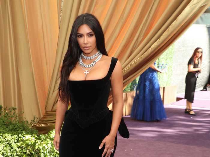 The reality TV star rocked a far edgier look at the 2019 Emmys. Kardashian has frequently credited husband Kanye West, who she married in 2014, for being her biggest fashion inspiration.