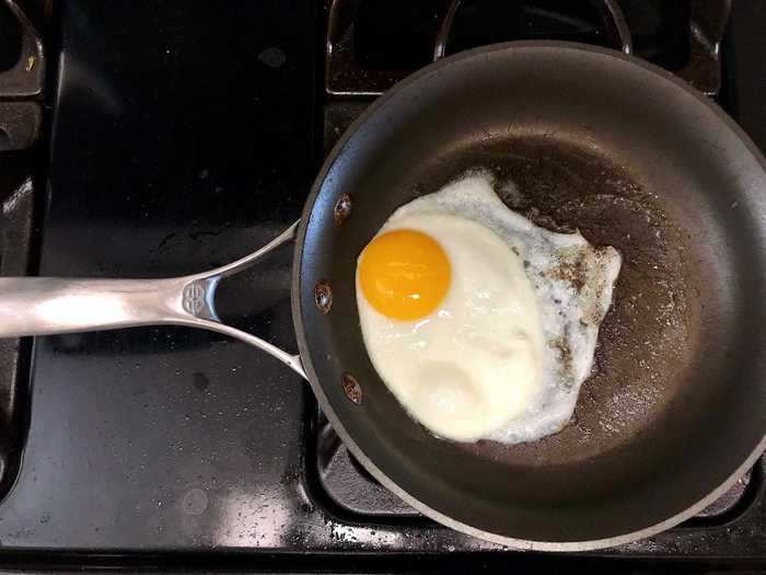 To keep things consistent, I cracked my egg into a bowl again before adding it to the pan, and didn