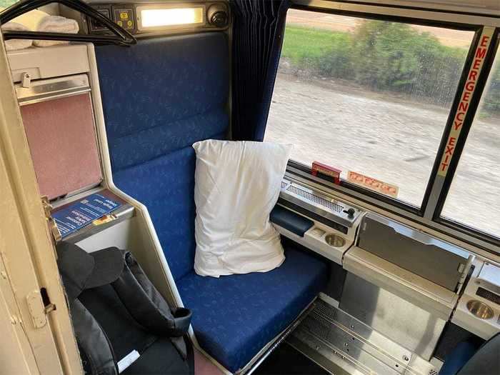 Amtrak Roomette Seat and Sink/Table