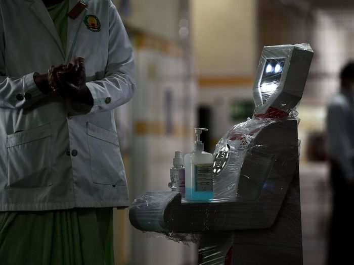 In Tamil Nadu, the humanoid robot called Zafi Med is also working with coronavirus patients.