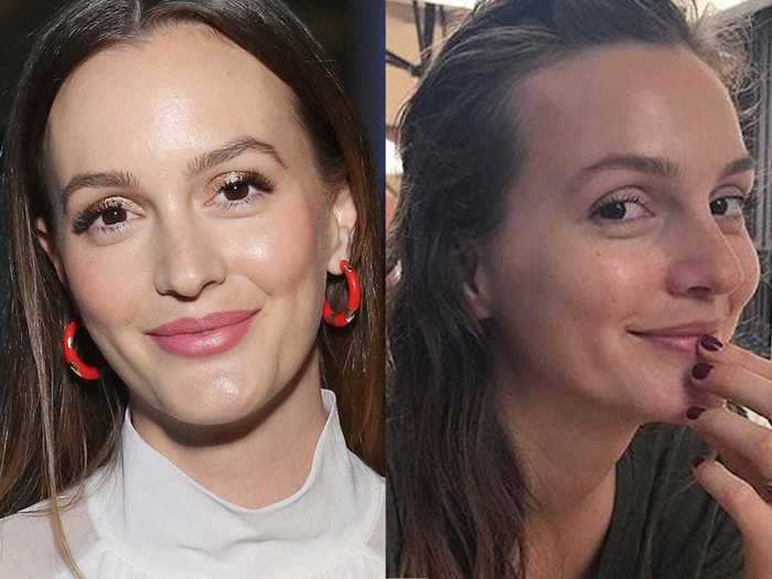 Leighton Meester also shared a glowing selfie that month.
