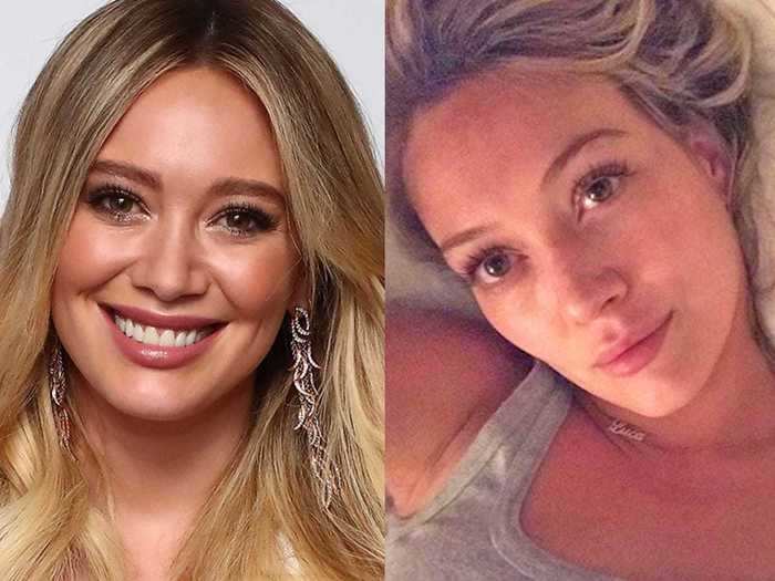 Hilary Duff celebrated the 4th of July that year with no makeup on.