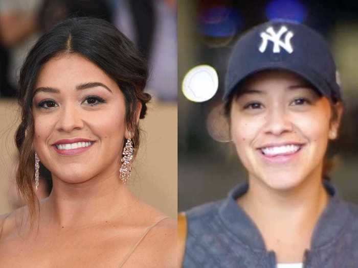 Gina Rodriguez also wore no makeup in a video filmed by her friend.