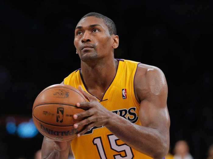 Metta World Peace was one of the last remaining players from the Lakers championship teams. He averaged 33 minutes per game.