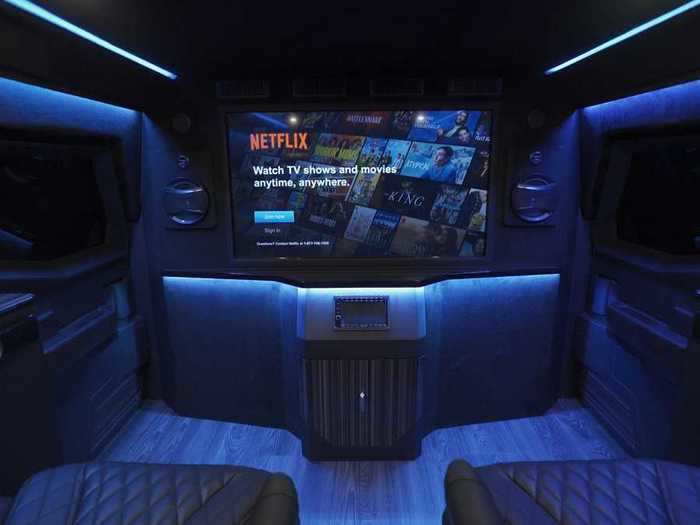 Plus, passengers can watch TV on a screen that electronically retracts to serve as a partition.