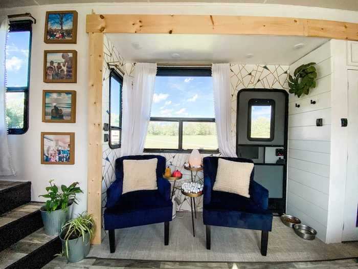 The RV has a plethora of natural light thanks to its 17 windows.