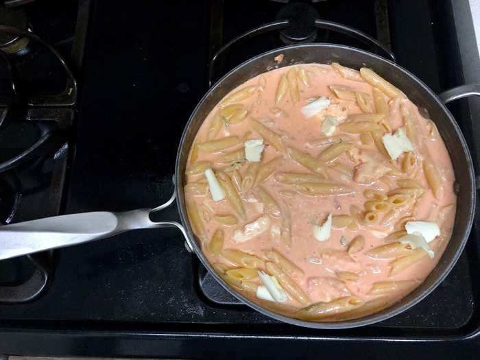 And just before popping my pasta in the oven, I added some butter.