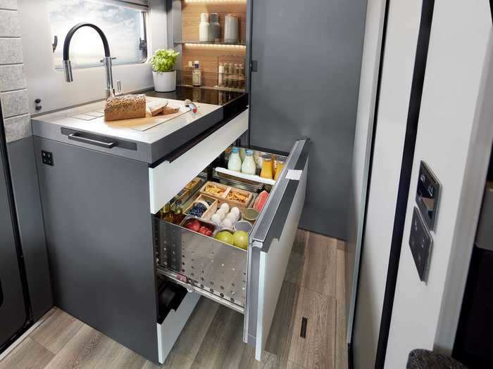 There’s also a refrigerator drawer for prolonged food storage.