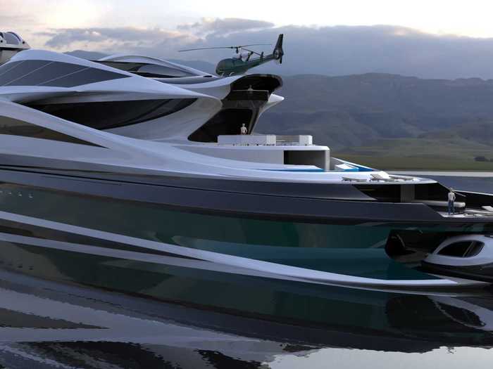 ... or attached to the structure of the yacht to serve as additional propulsion devices.