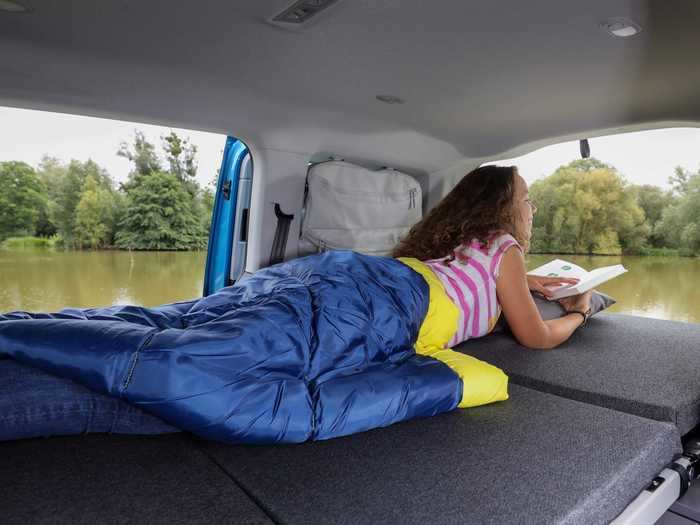 The back of the camper has a fold-out bed that is similar in "comfort level" to the beds found in the Grand California and T6.1 California, according to Volkswagen.