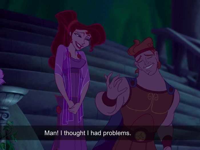 Hercules and Meg see a play about Oedipus.