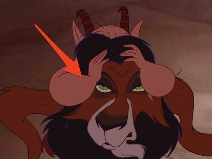 Scar from "The Lion King" makes an unfortunate appearance.