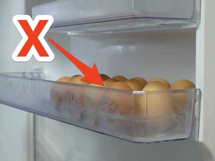 If you store your eggs outside of their carton, they may be going bad more quickly than you