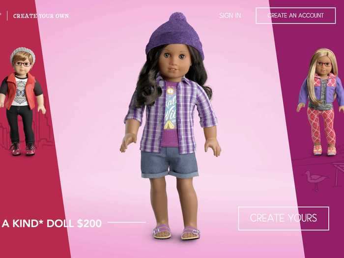 For $200, prospective American Girl doll-owners can completely customize their mini-me.