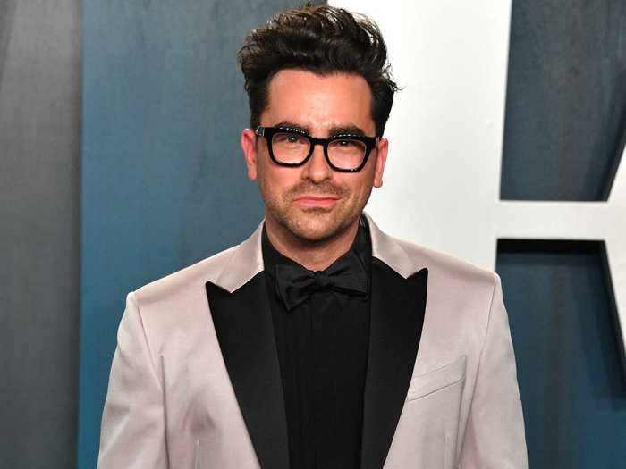 Dan Levy reacting to "Schitt