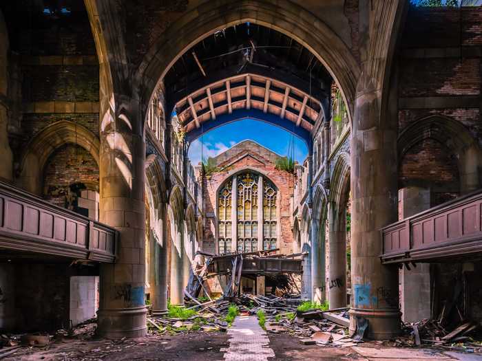 The City Methodist Church in Gary, Indiana, closed in 1975.