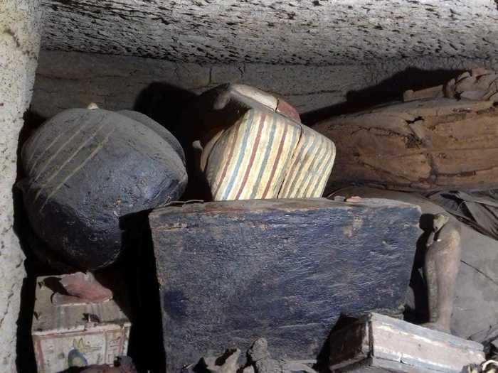 The identities of the people inside the sarcophagi "have not been determined," the ministry said on Sunday, but suggested the question "will be answered over the next few days" as excavations continue.