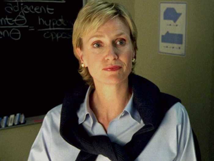 "Glee" star Jane Lynch had a small role as a high school teacher.