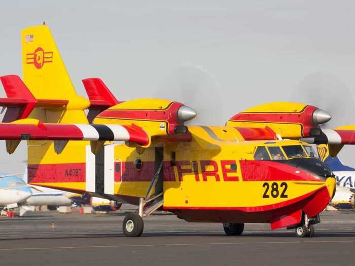 Somewhere between tankers and helicopters lies another valuable tool, the Canadair CL-215T Super Scooper.