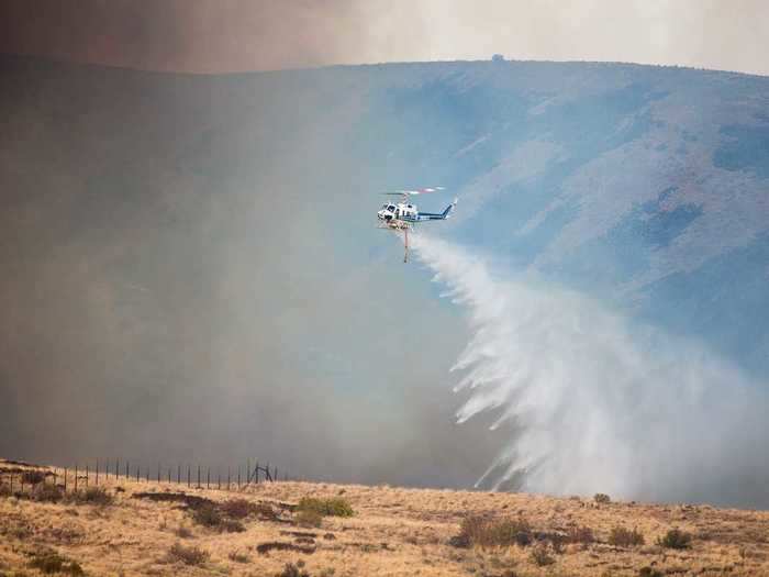 While they carry a fraction of the volume of the large aircraft, helicopters may be able to squeeze 10 or more precision drops in an hour.