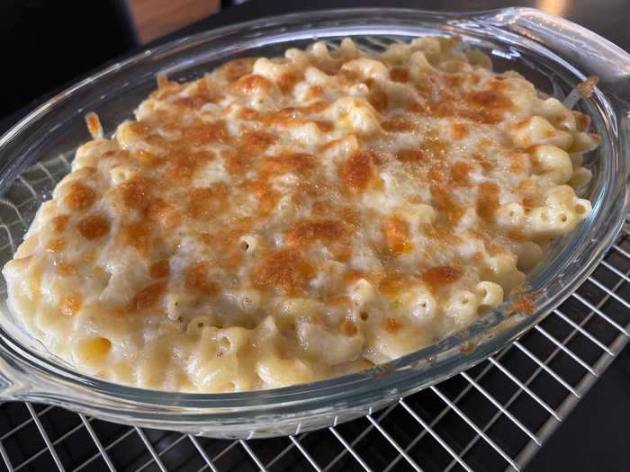 The resulting macaroni and cheese was tasty, but it was definitely nutmeg-forward in flavor.