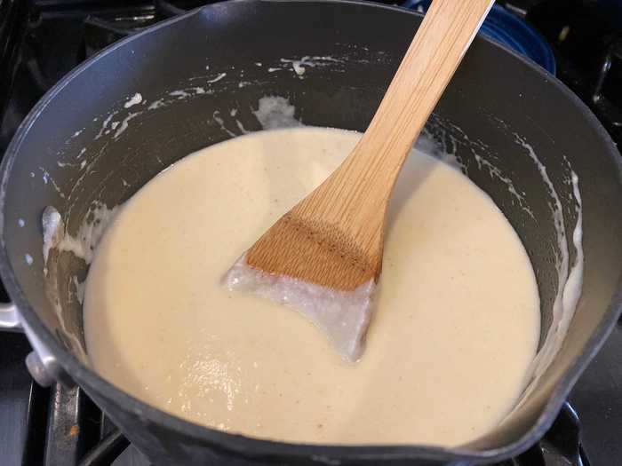 The roux was a breeze to make, and there were no mishaps with it being too thick or too thin.