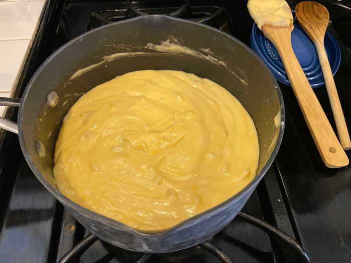 I whipped up the sauce as I cooked the elbow noodles, and both were basically finished at the same time.