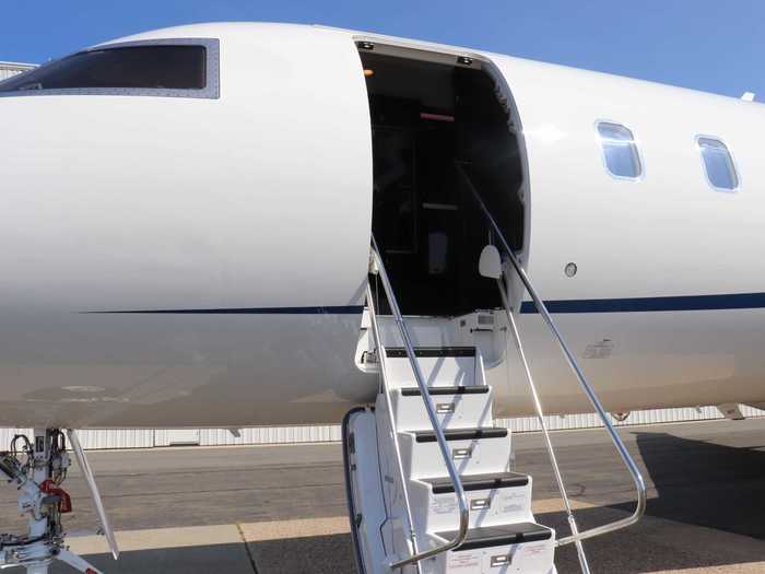 The aircraft is undoubtedly massive but its size is immediately felt when walking up the embedded air stairs, the design of which brings passengers directly into the plane as they ascend.