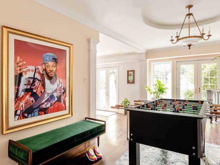 The mansion has been decked out with "Fresh Prince" memorabilia, bold graffiti art, and items from the set.