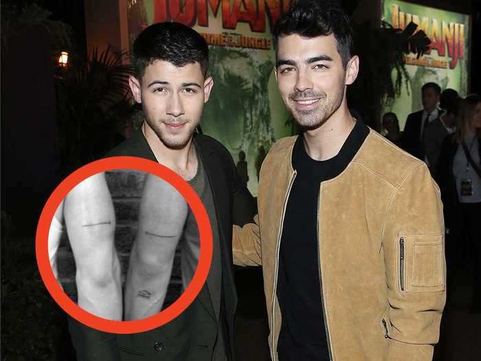 Famous brothers Nick and Joe Jonas got matching arrows.