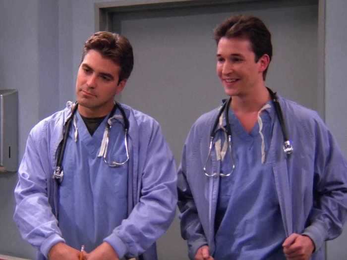 In a callback to "ER," George Clooney and Noah Wyle played emergency room doctors.