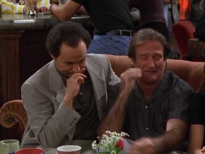 Robin Williams and Billy Crystal teamed up as Tim and Thomas, two customers at Central Perk during season three.