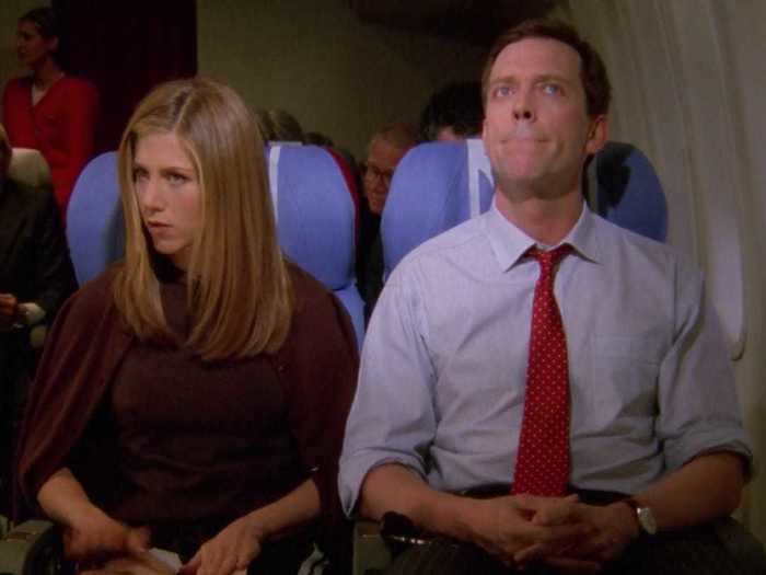 Hugh Laurie got mad at Rachel over airplane manner protocols (and her bad relationship decisions).